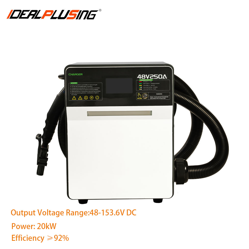 IDEALPLUSING Smart Li-ion Charger Fast Charging 48-153.6VDC 250A 20KW for Lithium Ion Battery Packs
