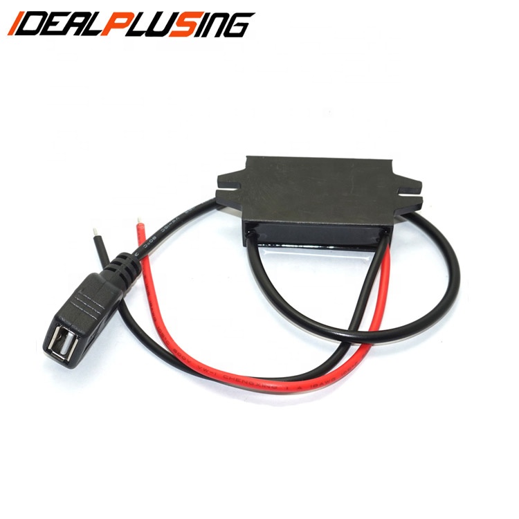 Hot-sale Waterproof Dc Dc Buck Converter 24v to 5v 3a Dc USB QC for Car Smart Phone Charge