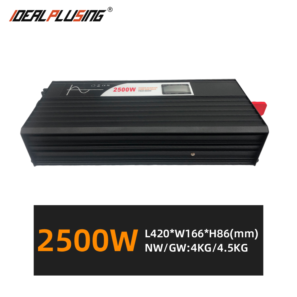 Intelligent 1000W 2000W 2500W Industrial Equipment Power Supply Inverter 24V 48V 84V 110V DC to AC Inverter with Pure Sine Wave