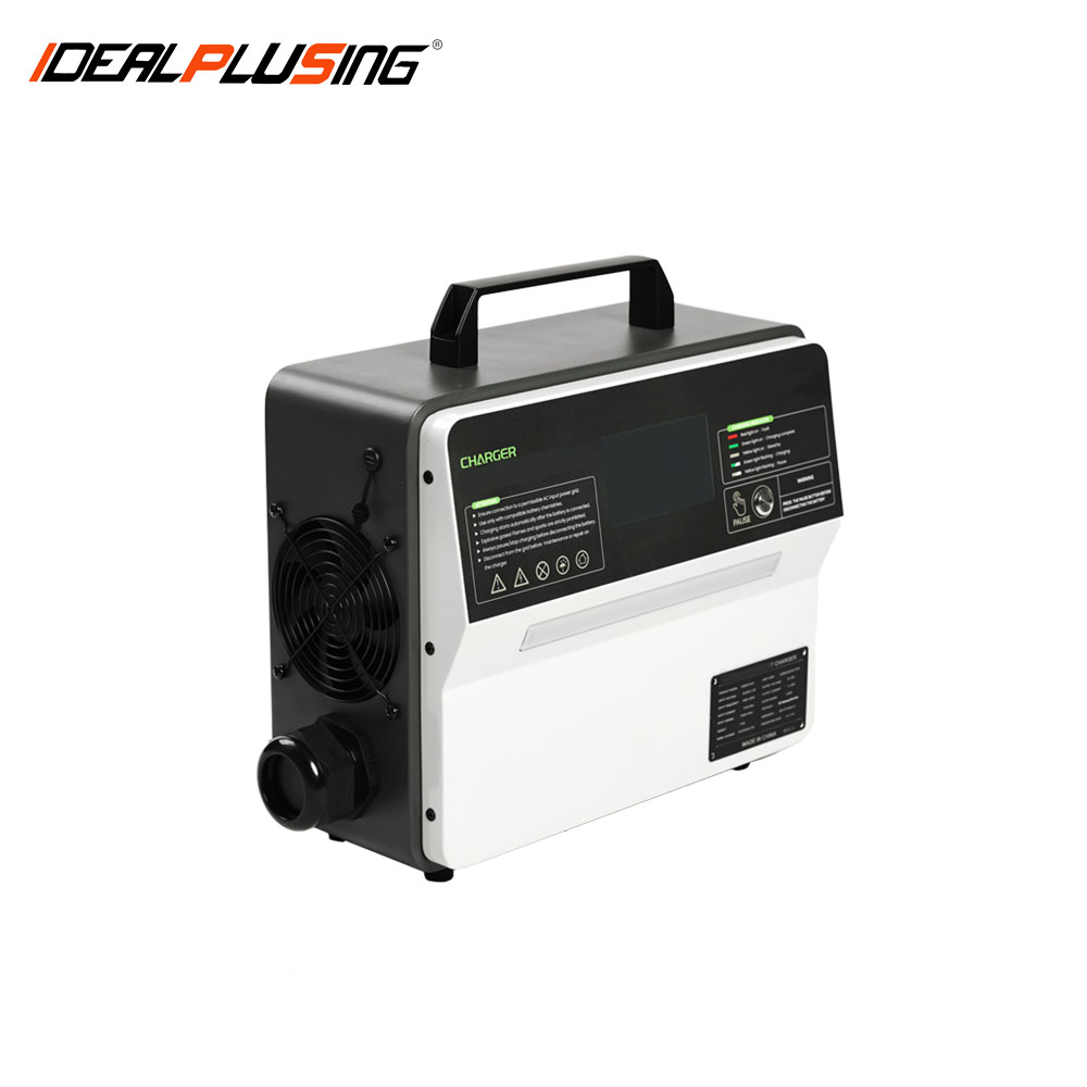 IDEALPLUSING Smart RV Battery Charger Automatic Fast Charging 24VDC 100A 3kW for AGM GEL LiFePO4 Recreational Vehicle Batteries