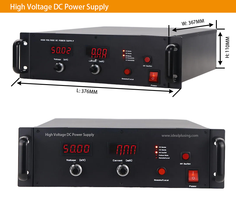 220v Ac to 60kv 20mA 1200W High Voltage Low Current Dc Regulated Variable Dc Power Supply for Electrostatic Spraying