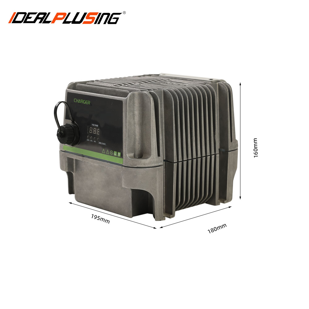 IDEALPLUSING Smart Automatic Fast Charging Battery Charger 24-48VDC 1000W for Forklift Golf Cart AGV Floor Scrubber