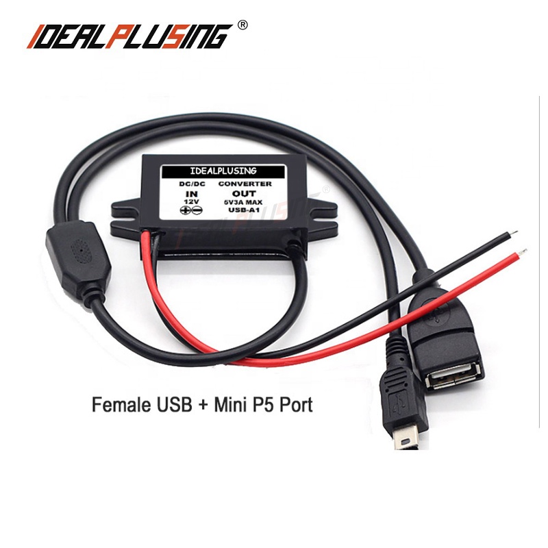 12v 24v to 5V DC DC Step Down Voltage Converter 3A 15W Mini USB Port Car Power Supply Charger for iPhone Samsung