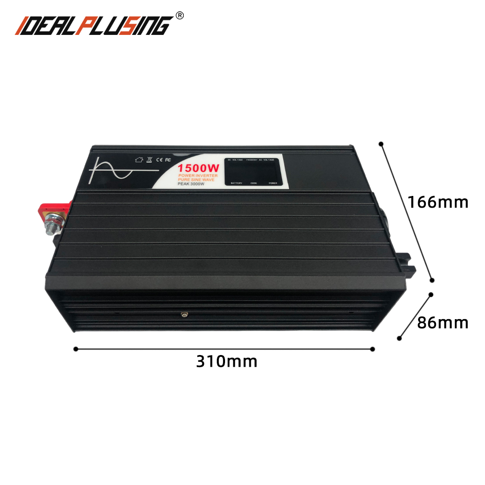 Portable 500W 600W 1000W 1500W Car Power Inverter 12V 24V 48V 110V 220V 230V DC to AC Pure Sine Wave Inverter