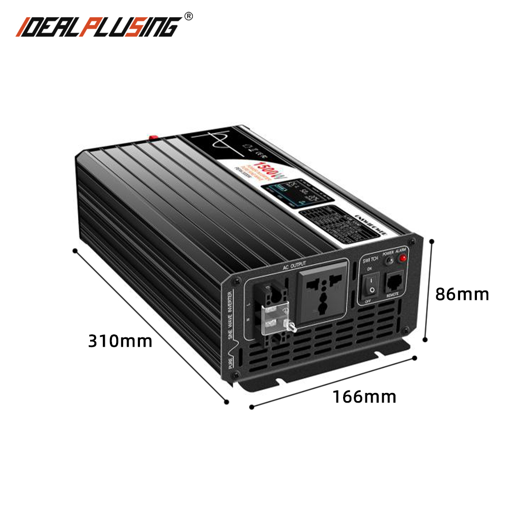 1500W Intelligent Fan-cooled Pure Sine Wave Power Inverter 110V 120V 220V 230V 240V High-voltage Industrial Automation Inverter