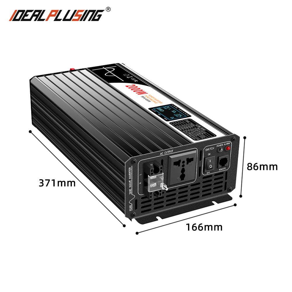 High-performance 2000W Pure Sine Wave Inverter 24V 48V 72V 110V 120V 220V Outdoor Camping Solar Power Inverter Power Supply