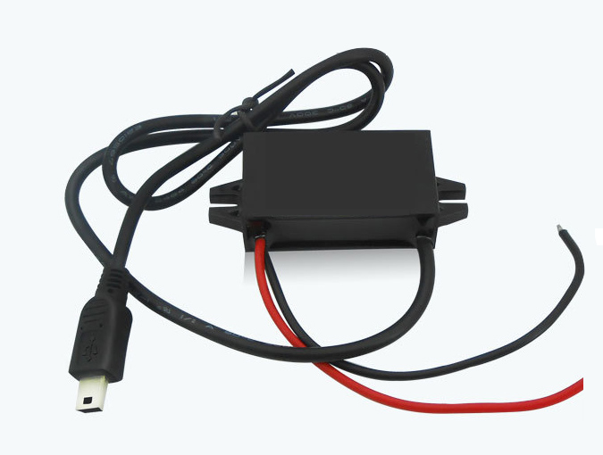 12V to 5V Step Down Dc Dc Converter Dual Micro USB Left Angle Car Power Supply Charger