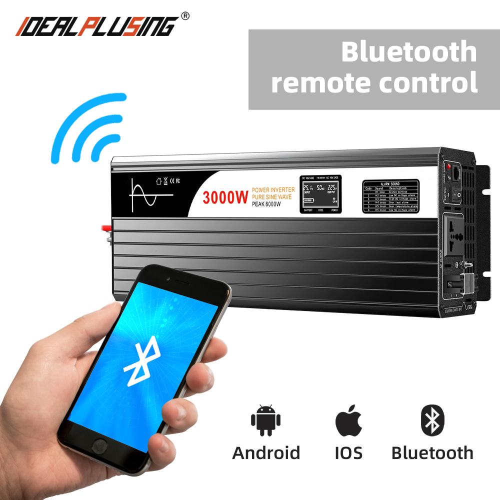 Hot Sale 3000W Car Power Inverter12V 24V 48V 60V 72V 84V to AC 100V 110V 120V 220V 230V 240V Pure Sine Wave Inverter
