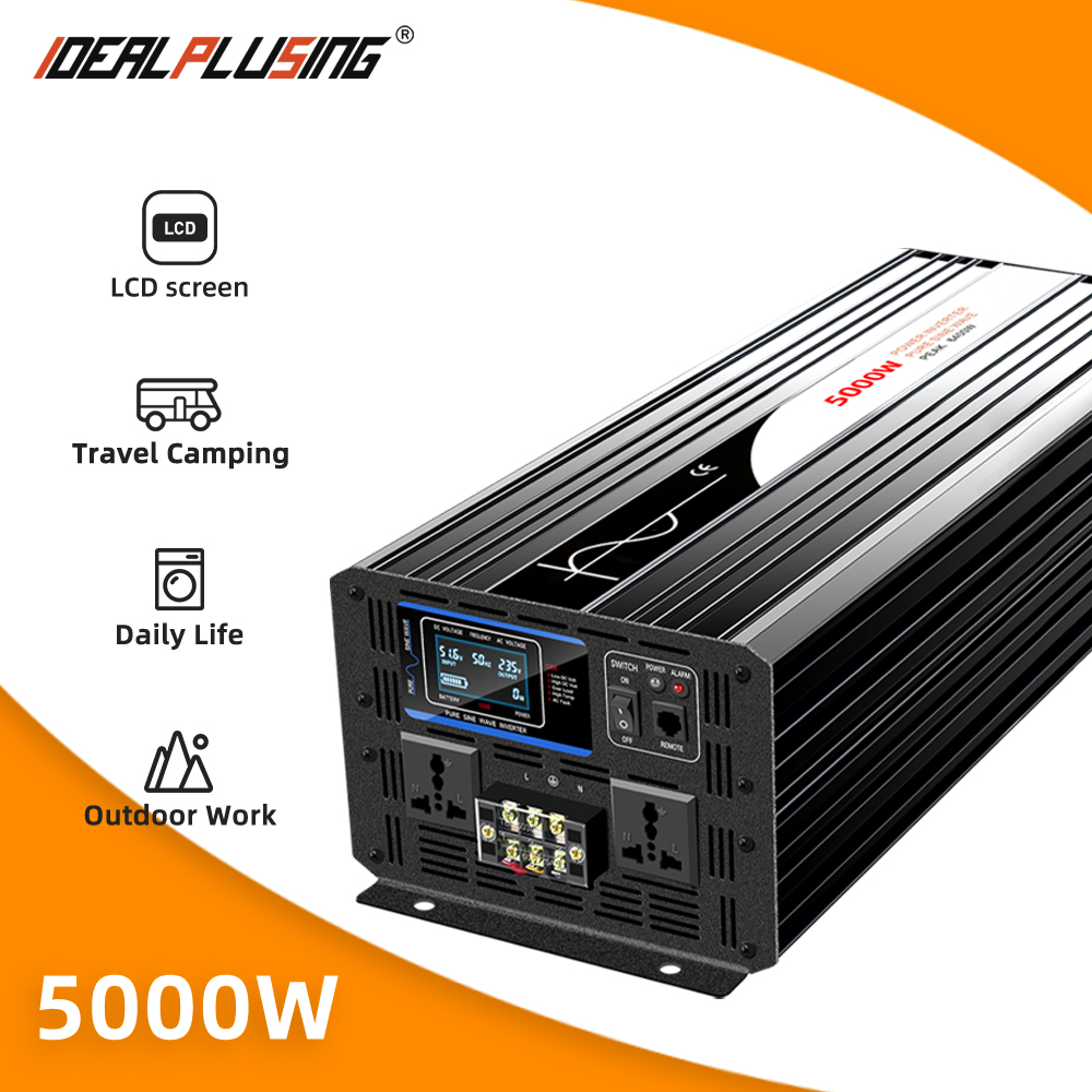 High Efficiency 5000W Solar Inverter Pure Sine Wave 50/60Hz 100V 110V 120V 220V 240V Inverter for Industrial Automation