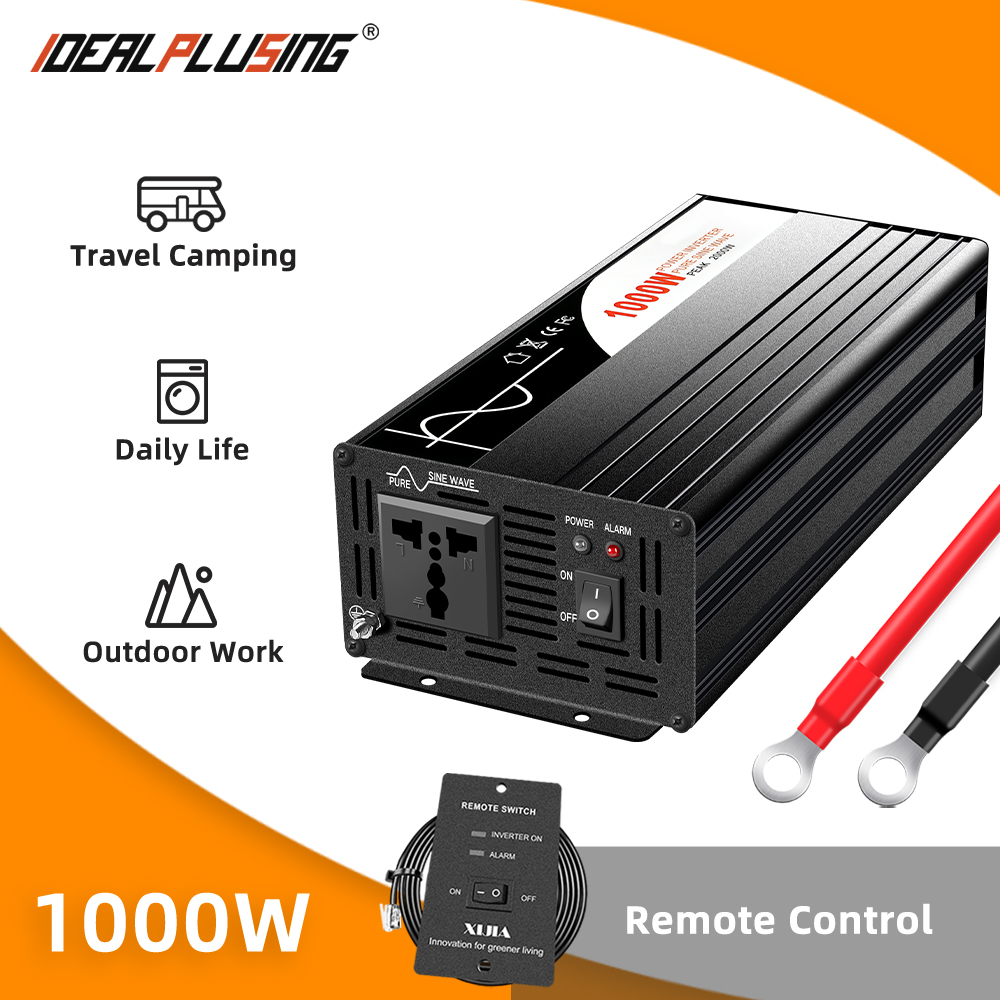 Made in China 500W 1000W Off-Grid Power Inverter DC 12V 24V 48V 60V 72V 84V to AC 100V  120V 220V 240V Pure Sine Wave Inverter