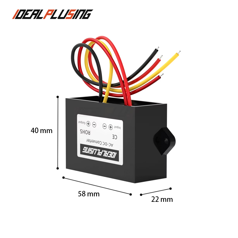 Reliable 24V to 12V 24V 2A 3A 5A 36W 48W 60W AC to DC Converter 10-28V Enclosed Power Supply for CCTV