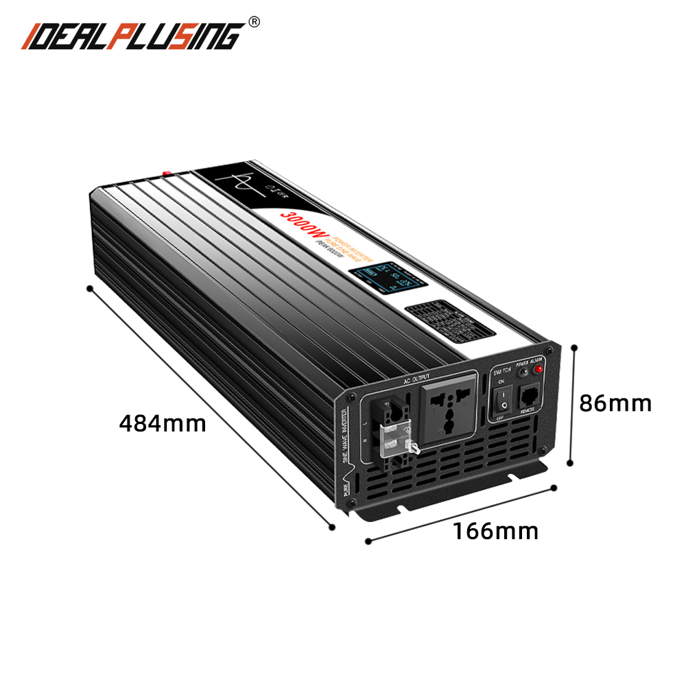 Hot Sale 3000W Car Power Inverter12V 24V 48V 60V 72V 84V to AC 100V 110V 120V 220V 230V 240V Pure Sine Wave Inverter