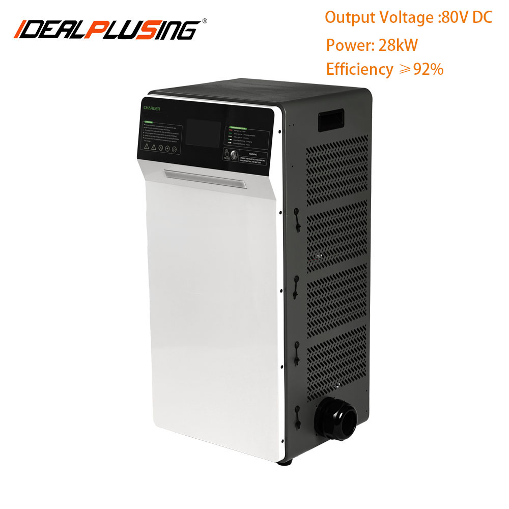 IDEALPLUSING Smart Lithium Battery Charger Fast Charging 80VDC 250A 28KW for LiFePO4 Forklift AGV Traction Batteries
