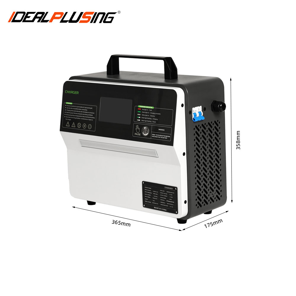 IDEALPLUSING Smart RV Battery Charger Automatic Fast Charging 24VDC 100A 3kW for AGM GEL LiFePO4 Recreational Vehicle Batteries
