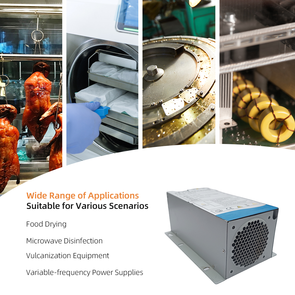 High Reliability Low Noise Portable Air-Cooled 1250W Regulated Microwave Magnetron Power Supply for Magnetron Driving System