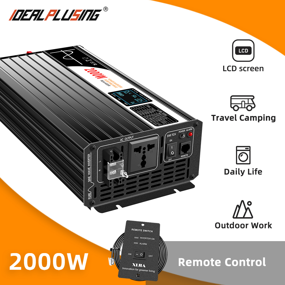 Idealplusing Factory Price 500W 600W 1000W 1500W 2000W 3000W 5000W Pure Sine Wave 100V 120V 220V 230V Inverter