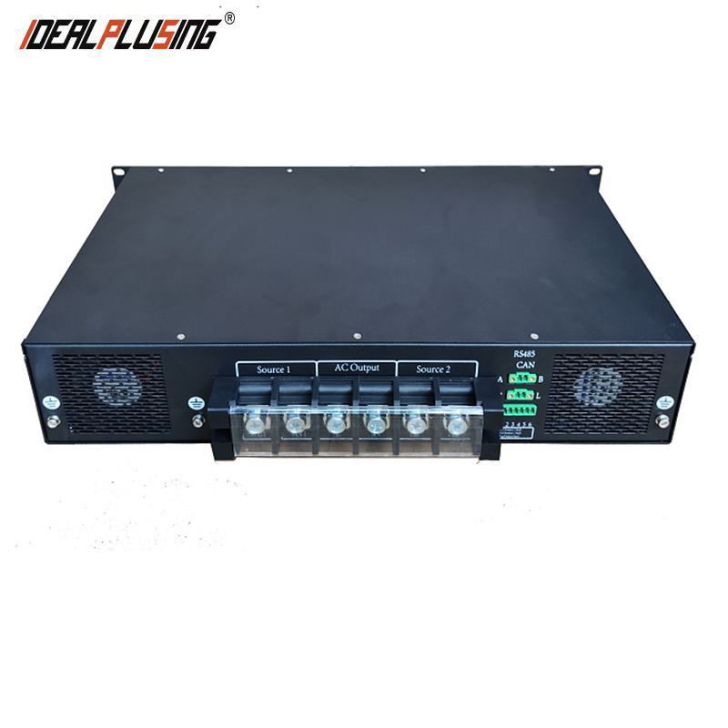 IDEALPLUSING Durable 19 Inch Rack Type Static Transfer Switch 32A 220VAC Switch 1U Single Phase STS for Data Center