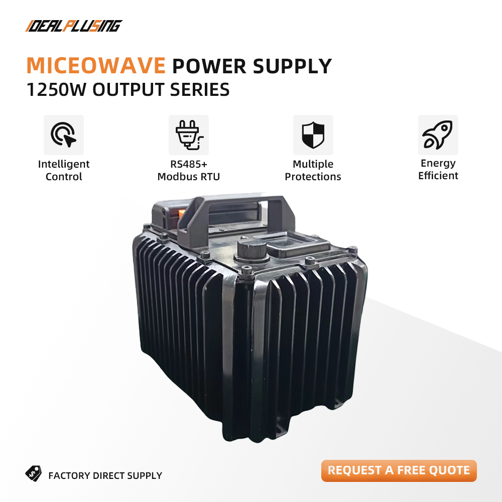 Compact Design Microwave Power Supply 1250W Overload Protection Magnetron Driver Power Supply