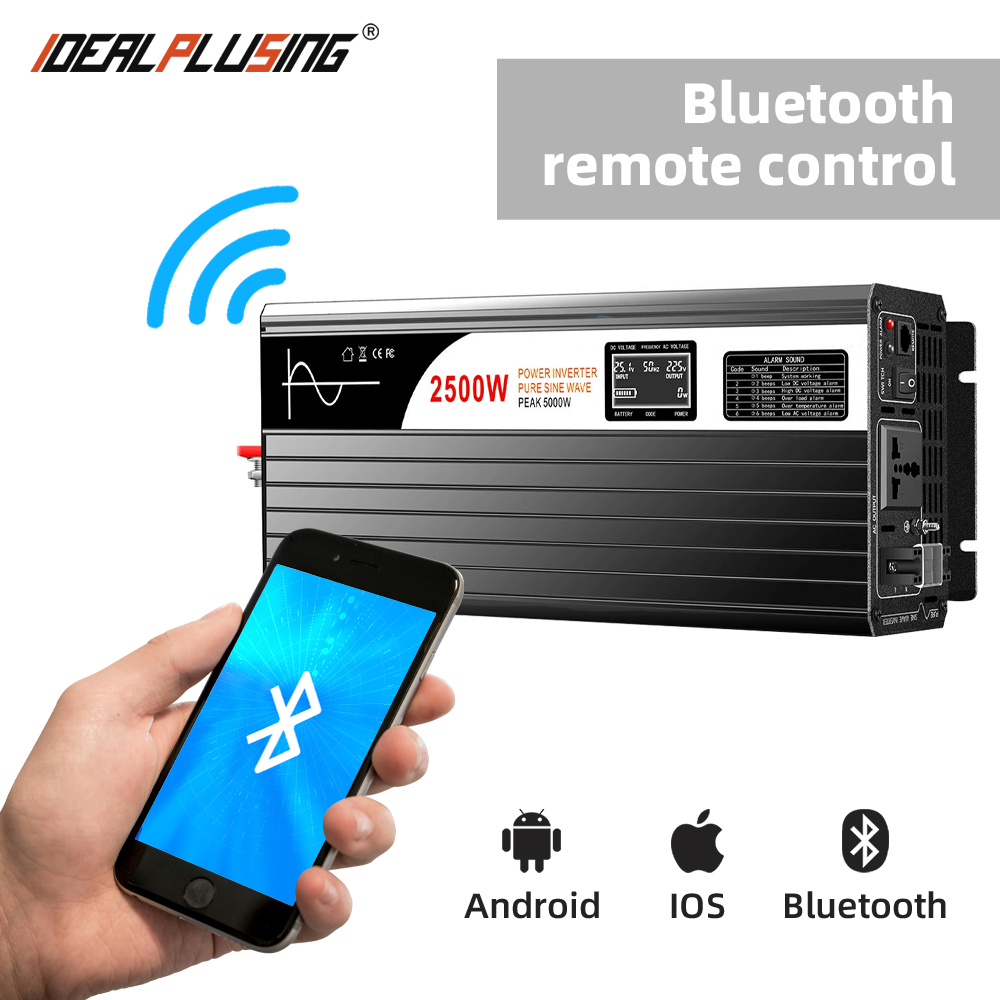 Pure Sine Wave 24V 48V 72V 84V 96V 110V DC Input 100V 110V 220V 230V AC Output Inverter 2500W Power Inverter