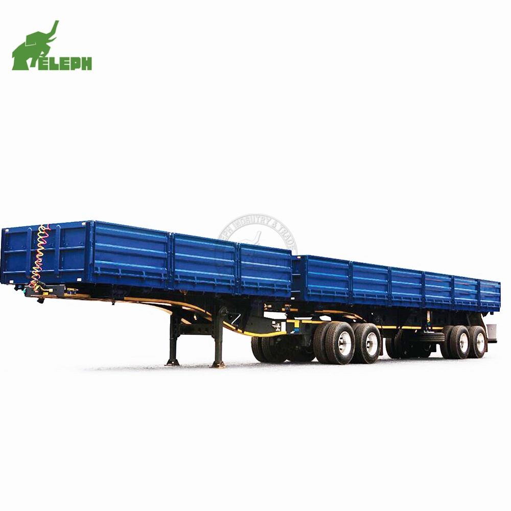 Economic Interlink Double Loading Deck Drop Side Wall Cargo Semi Trailer
