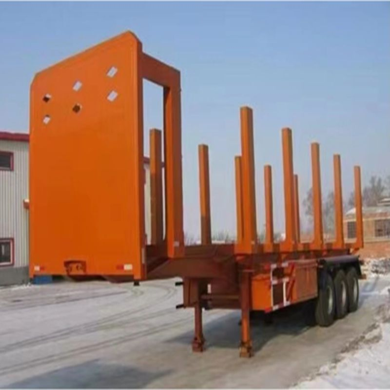 CE Certaficate 2 Alxes 3alxes 4 Axle 50ton 60 Ton Logging Semi Trailer Wood Log Loader Lumber Timber Trailer for Transport