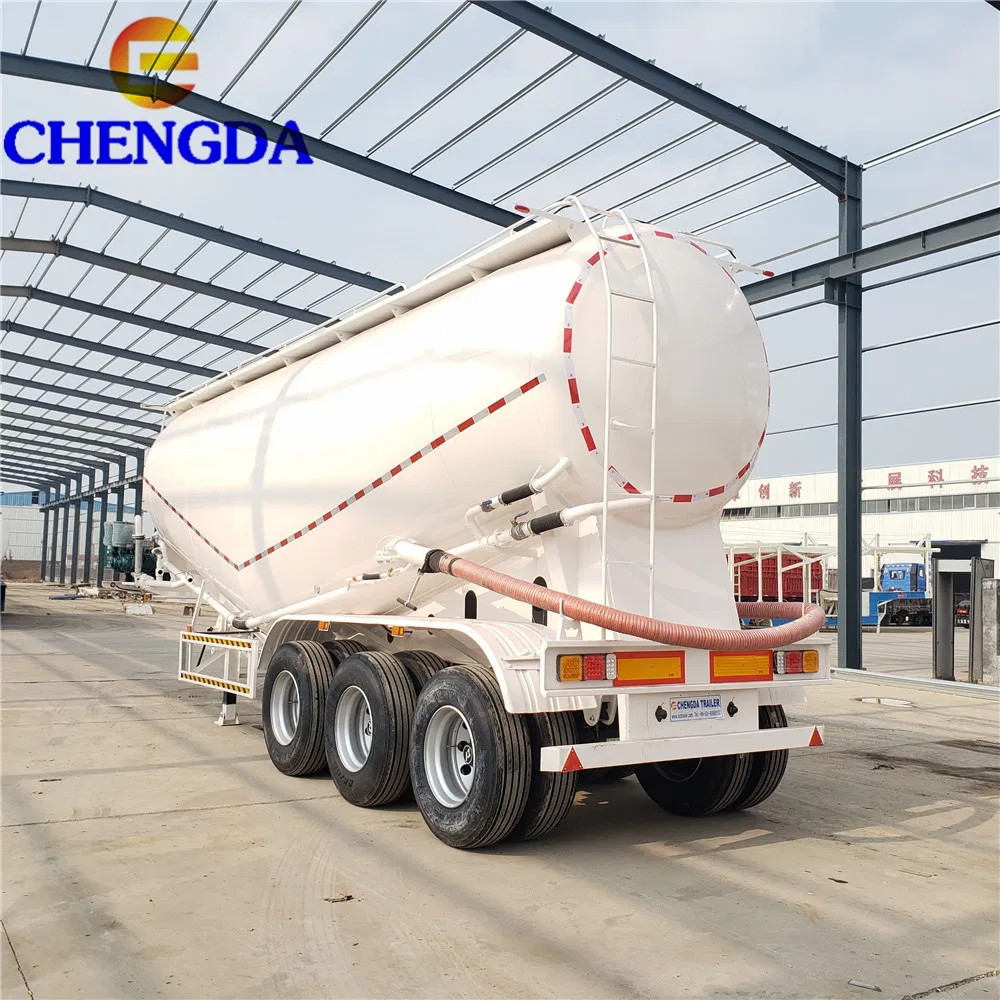 Factory V-Shape 3axles 40cbm Powder Tanker Bulk Cement Tank Semi Trailer