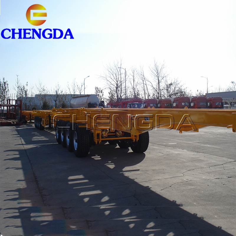Used 53FT 4 Axles Skeleton Container Semi Trailer Chassis for Sale