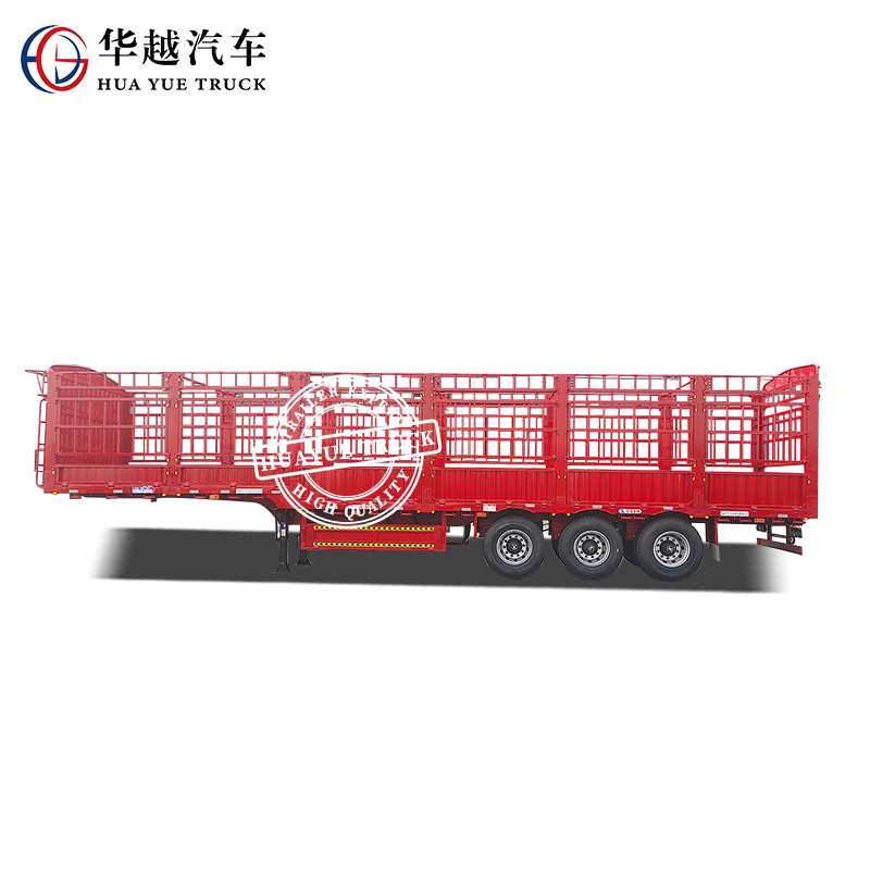 China Factory 3axles Tri Axle 50t 80t 50 Tons 40FT Fence Stake Trailer Semi Storehouse Transportation Great Quality