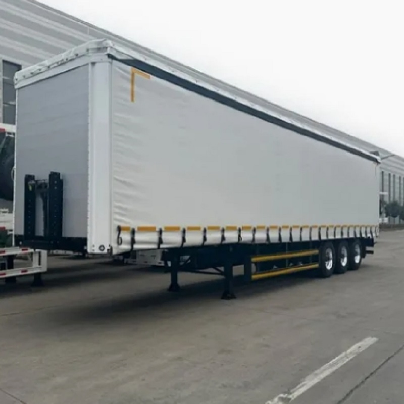 Super Sale Van Box Body Semi Truck Towing Curtain Side Tarpaulin Trailer