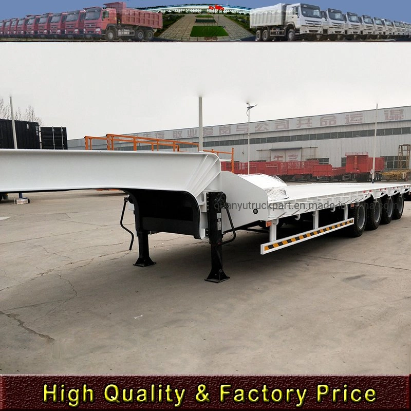 3 Axle 40t 50t 60t 100t Gooseneck Lowboy Low Bed Semi Trailer Dimensions Lowbed Truck Trailer for Sale