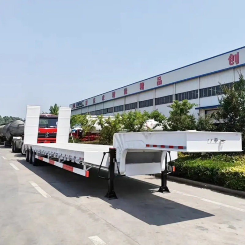 Factory 3 4 5 Axle Lowbed Truck Trailer 60 70 80 90 100 Ton New Low Loader Bed Semi Trailer Trailers for Sale