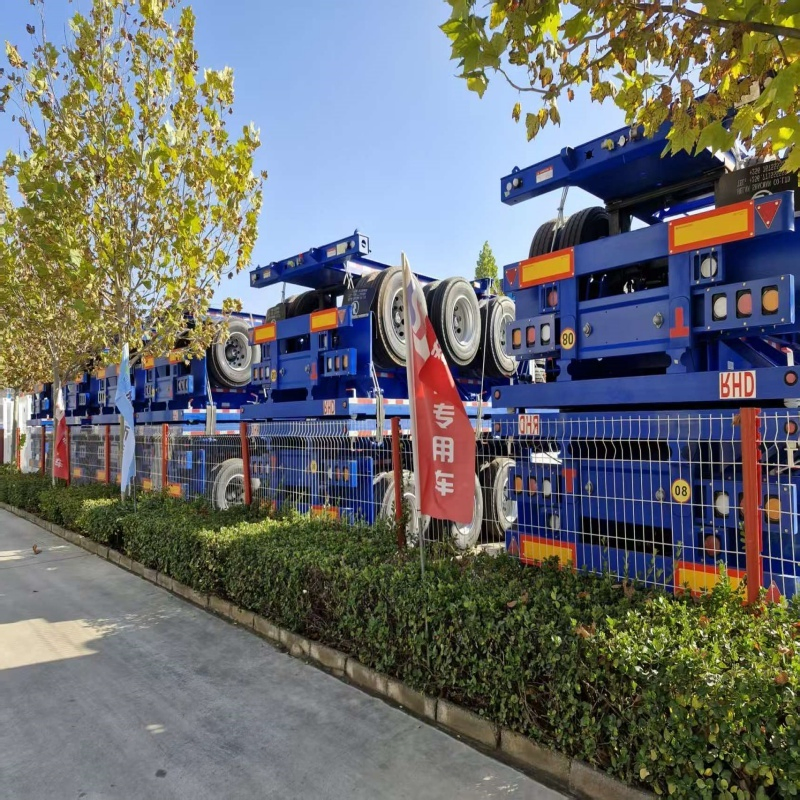 Heavy-Duty 2/3 Axles Skeletal Semi Truck Trailer with Fuwa Support Legs