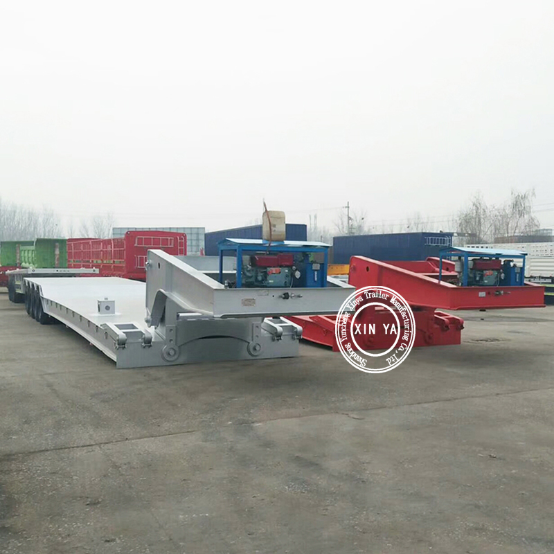 4 Axle Double Side Wall Drop Hydraulic 100 Ton Semi-Trailers