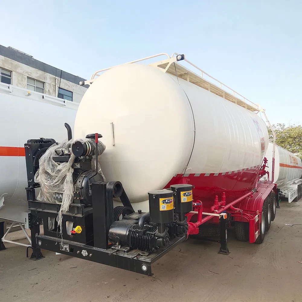 3 Axle 40 50 60 Ton W V Shape Dry Bulk Cement Tanker Semi Trailer Transport Powder Bulker Tank Truck Semi-Trailer for Sale