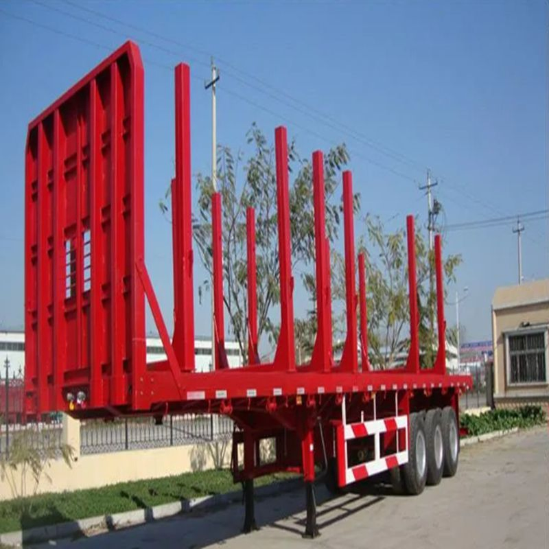 CE Certaficate 2 Alxes 3alxes 4 Axle 50ton 60 Ton Logging Semi Trailer Wood Log Loader Lumber Timber Trailer for Transport