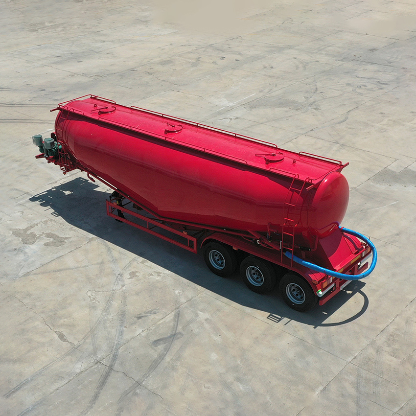 V Type Dry Bulk Cement Tanker Semi Trailer Transport Powder Bulker Tank Truck Semi-Trailer with 3 Axle 40 50 60 Ton for Sale
