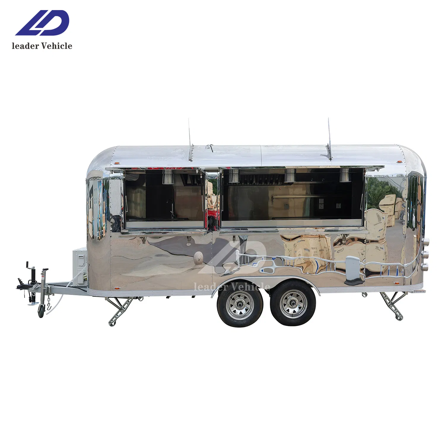 Factory Mobile Full Kitchen Refrigerator Ice Cream Fast Food Outdoor Pizza Bakery Cart Home Restaurants Street Stainless Steel Food Trailer