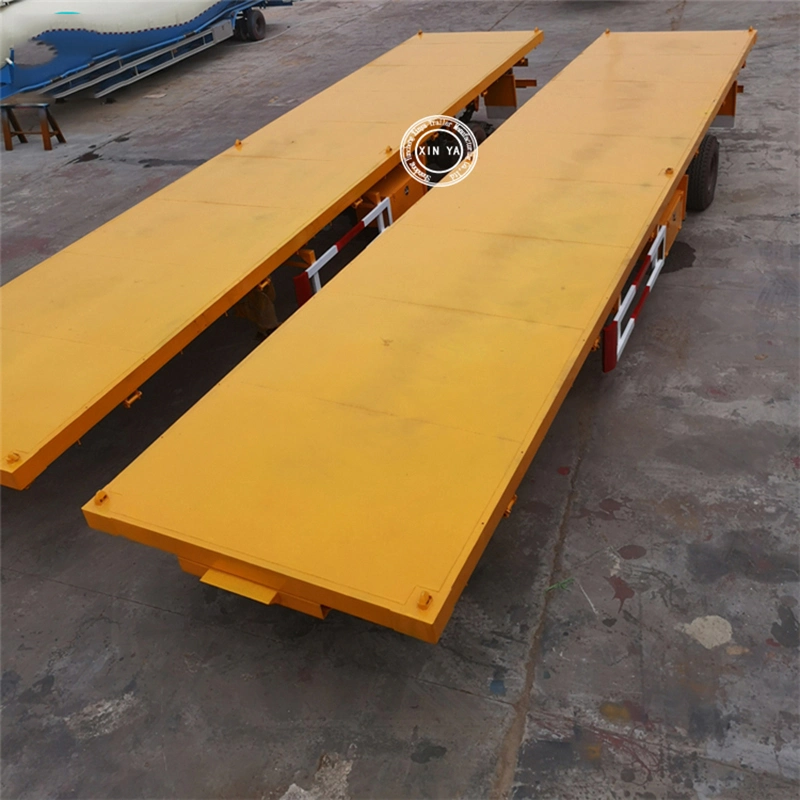 New 40FT Flat Bed Container Transport Truck Trailer 40 Feet 3 Axle Flatbed Semi Trailer for Sale