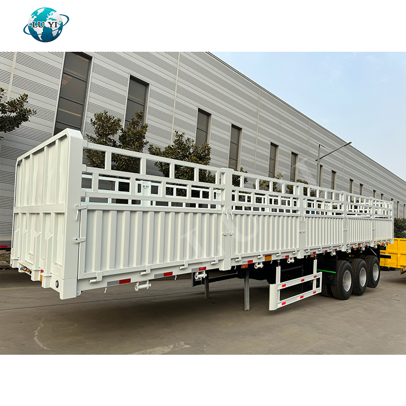 3 Axle 4 Axle Side Wall Truck Trailer Enclosed New Sidewall Fence Cargo Semi Trailer Side Wall Bulk Cargo Trailer