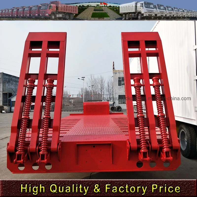 3 Axle 40t 50t 60t 100t Gooseneck Lowboy Low Bed Semi Trailer Dimensions Lowbed Truck Trailer for Sale