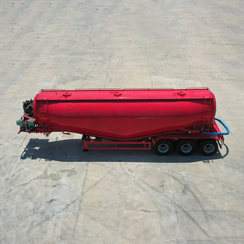 V Type Dry Bulk Cement Tanker Semi Trailer Transport Powder Bulker Tank Truck Semi-Trailer with 3 Axle 40 50 60 Ton for Sale
