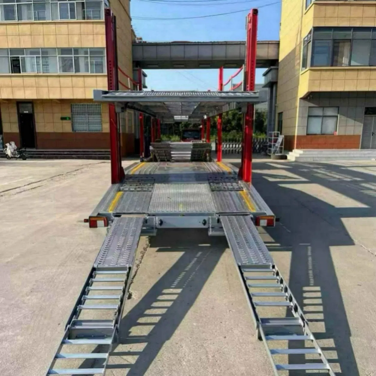 Adjustable Height Car Hauler Flatbed Trailer for Matching Different Towing Vehicle Chassis