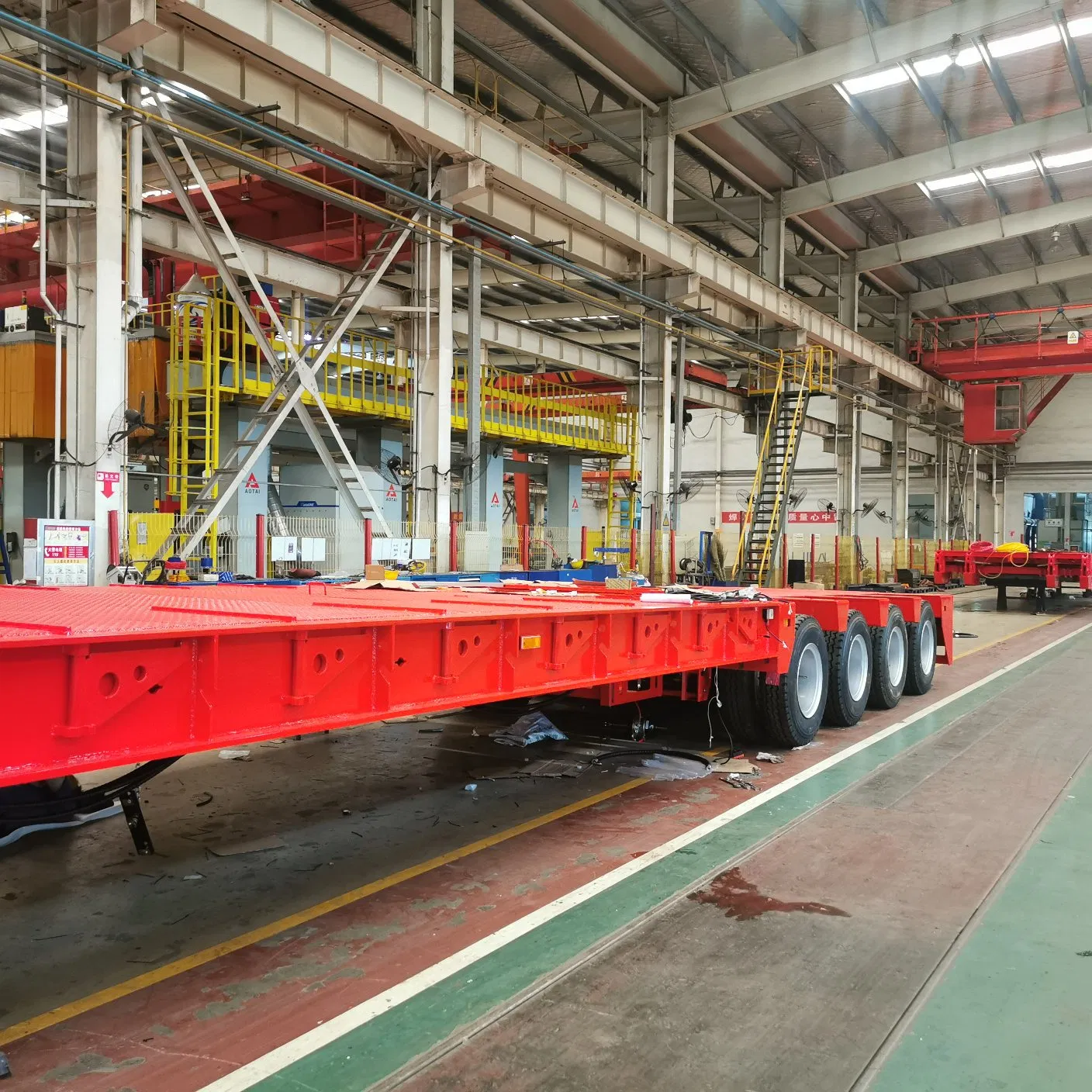 20-1200 Ton Low Bed Semitrailer Folding Gooseneck Lowboy Front Load Truck Trailer