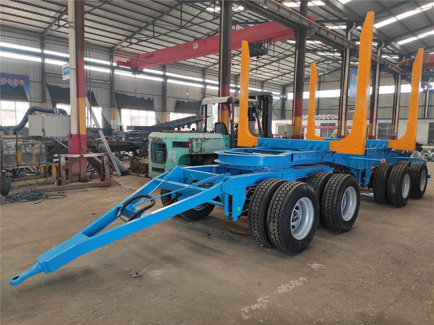 Stand Column Cargo Log Wood Timber Logging Semi Trailer