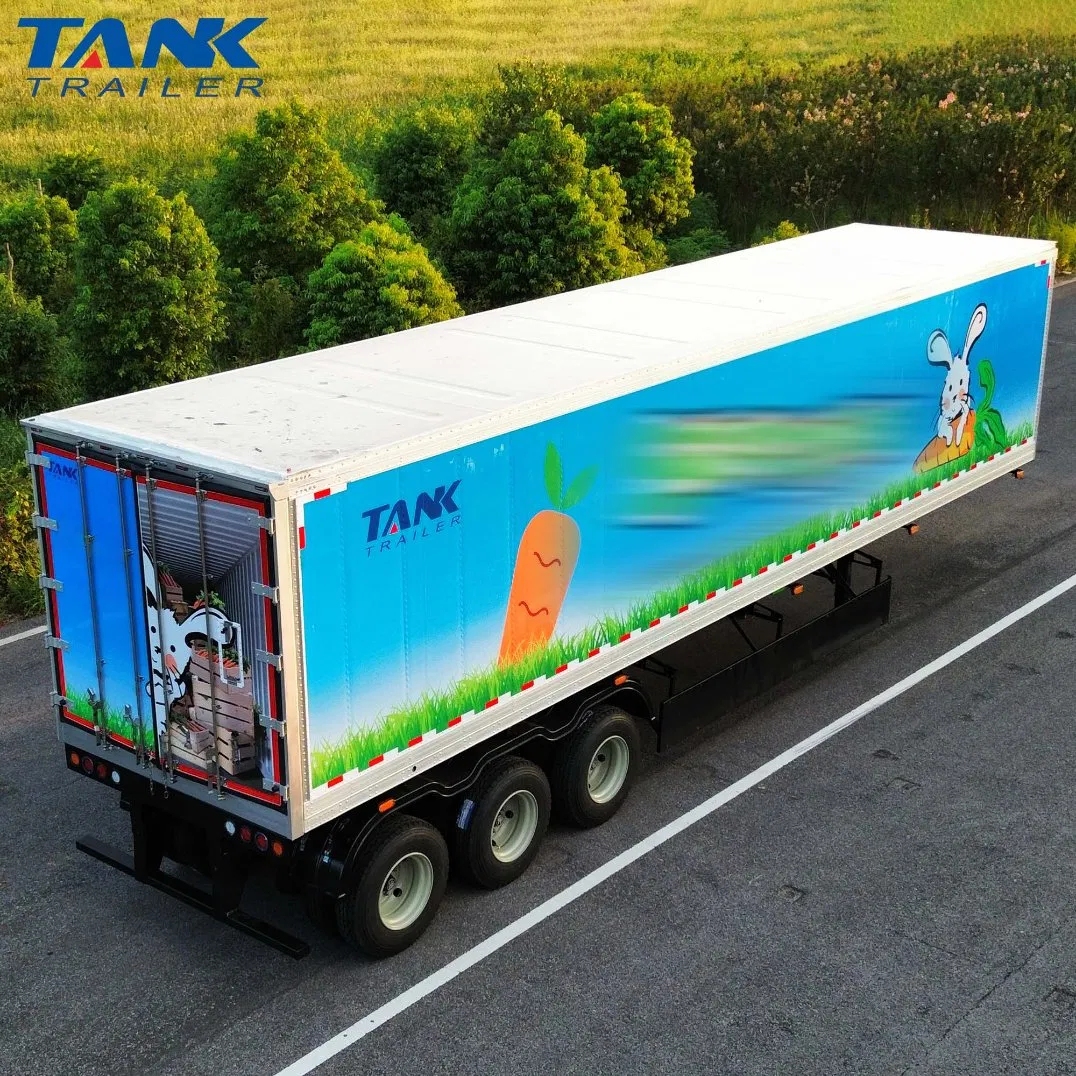 2/3 Axles 40tons Refrigerator Refrigerated Freezer Cooling Van Refrigerated Container Truck Semi Trailer for Meat Fish Transporting