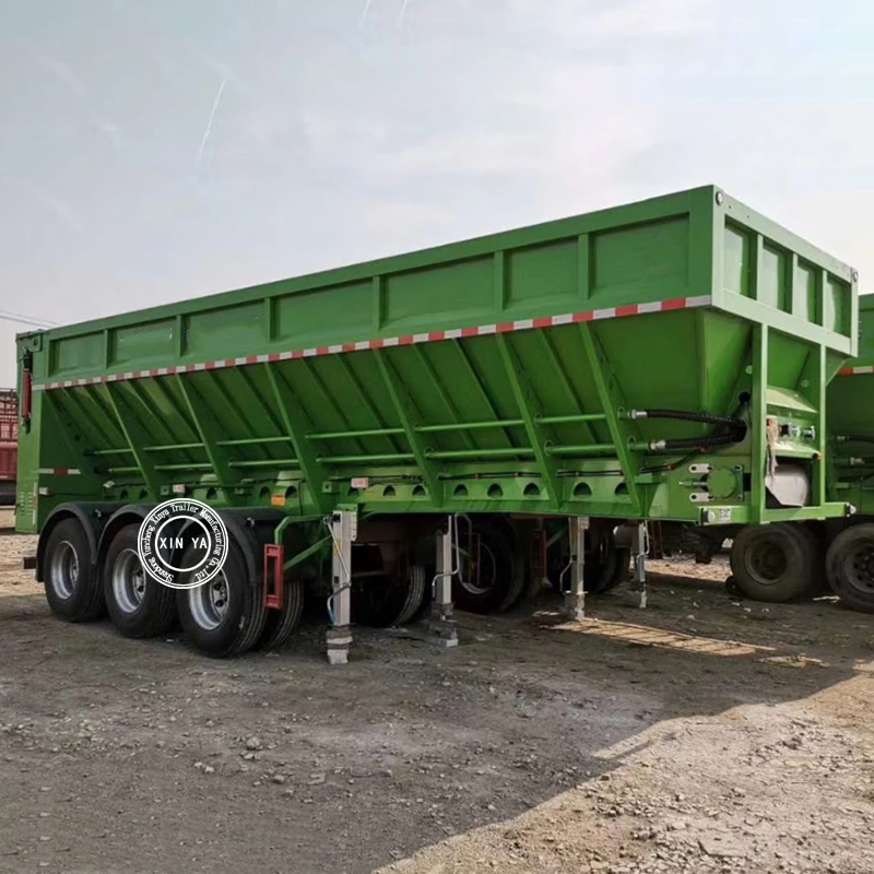 Flatbed Side Wall Box Bulk Grain Transport Semi Trailer