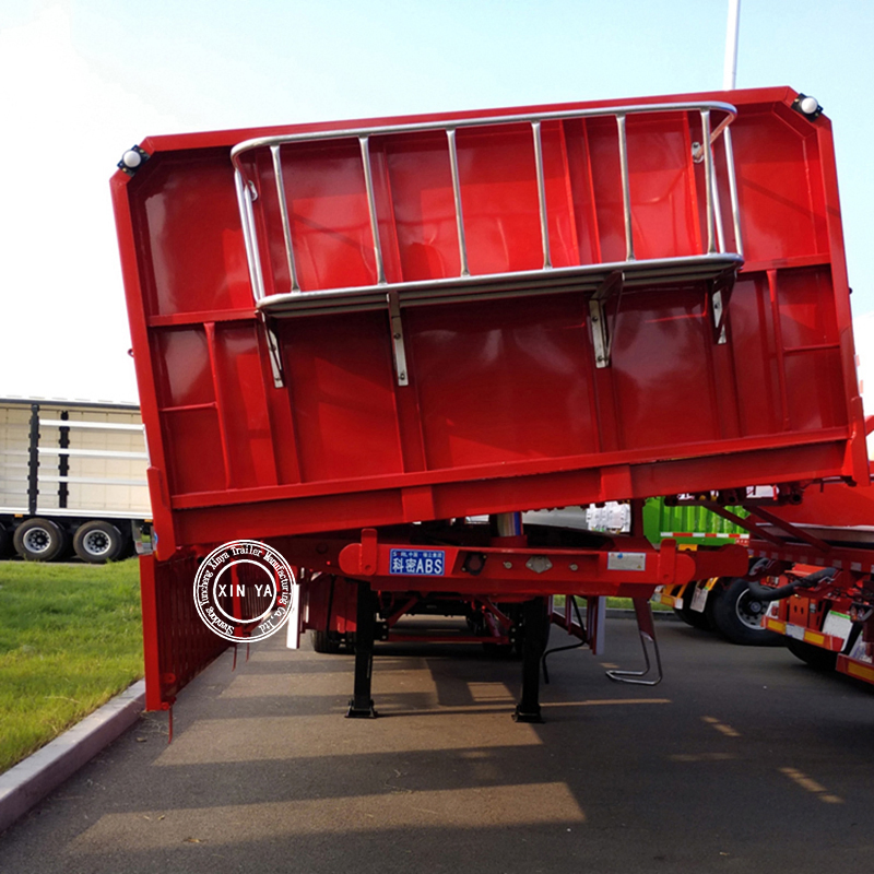 40 Ton 50 Ton Side Dump Semi Trailer 3 Axles 45 Cubic Meter Side Tipper Dumper Trailer Heavy Duty 60 Ton 3 Axle Stone Sands Side Tipping Dumping Trailers