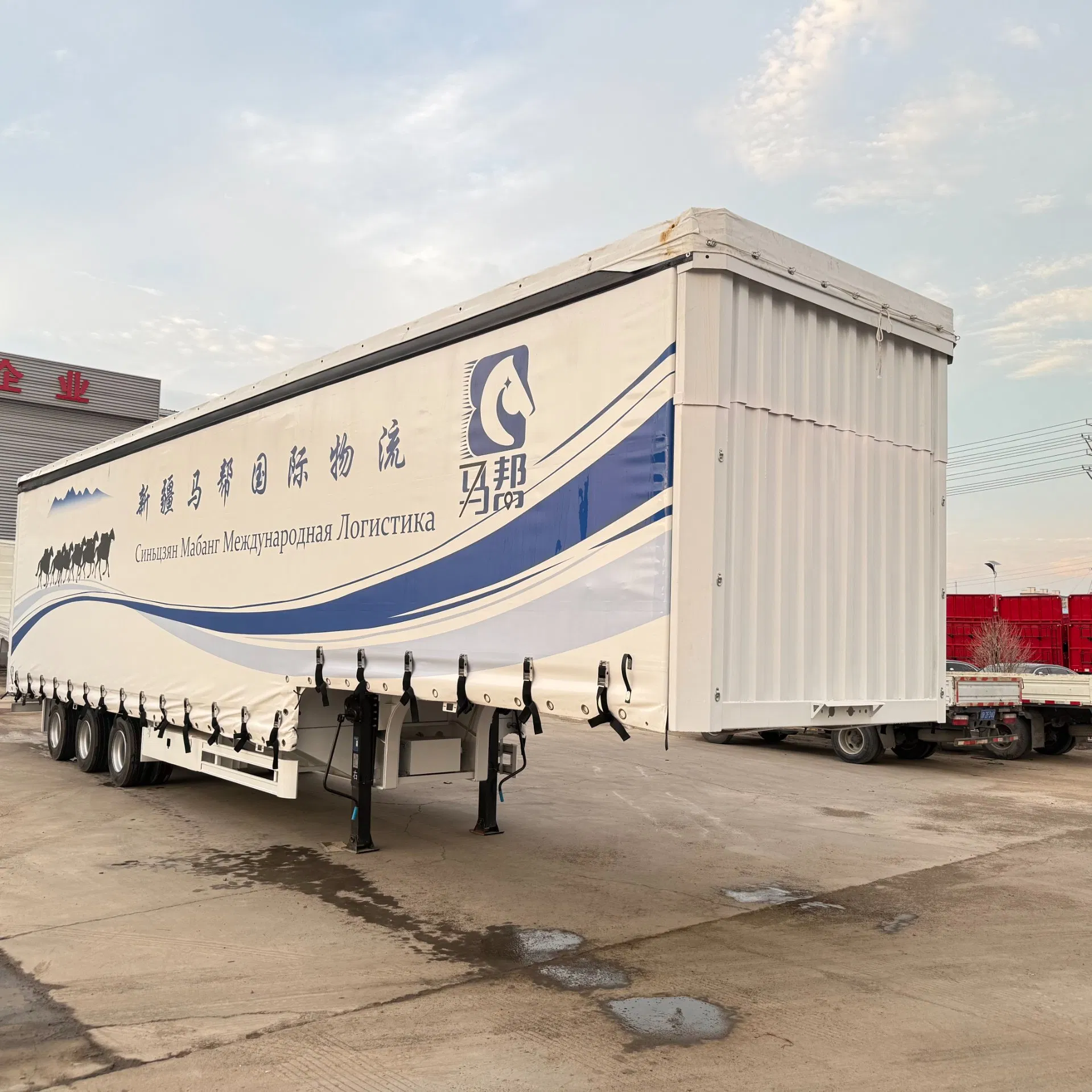 High-Quality Customizable 3/4/5-Axle Side Curtain Semi Trailer, Side Curtain Trailer and Lightweight Detachable Frames Made in China, Factory Direct Sales