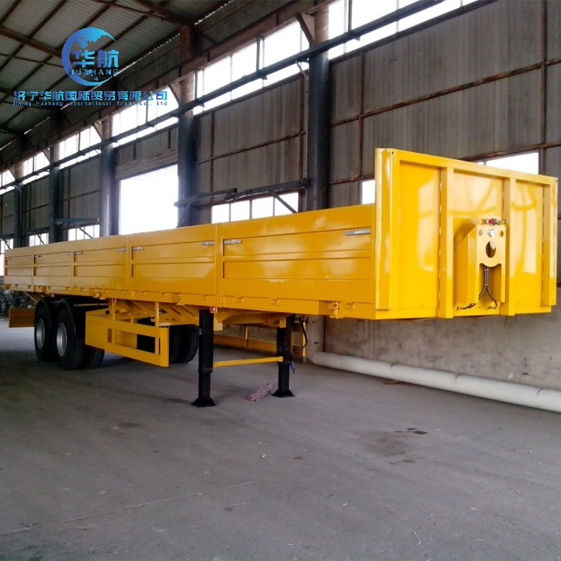 Factory Price China 3 Axles Side Wall Bulk Cargo Transport Drop Side Livestock Fence Sidewall Semi Truck Trailer