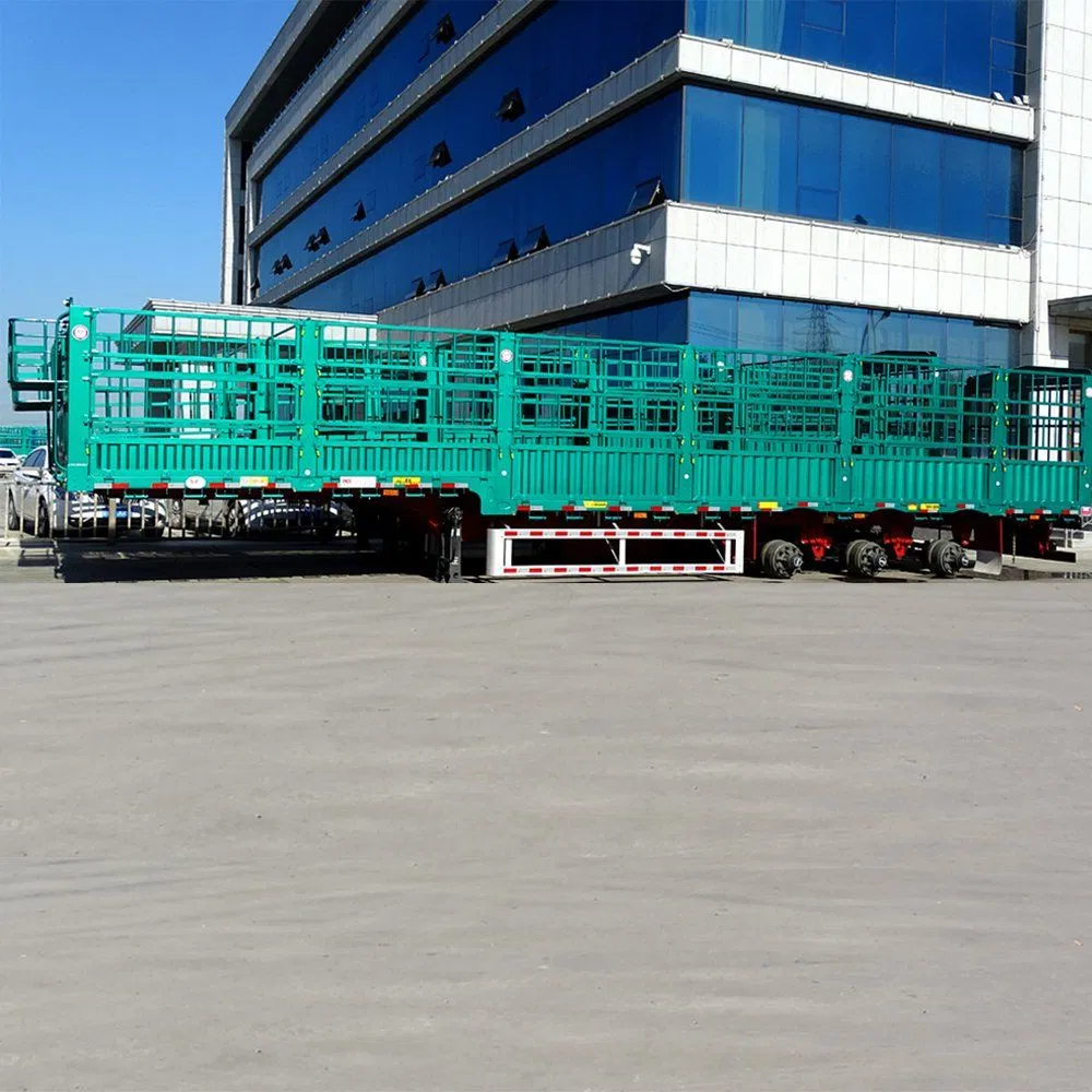 30 Ton 30 Feet Semi Livestock Trailers Reforniced Chassis Classic Gooseneck Livestock Trailers Livestock Trailer Manufacture in China